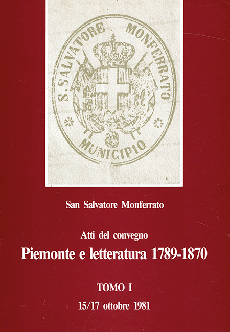 Piemonte e Letteratura 1789-1870